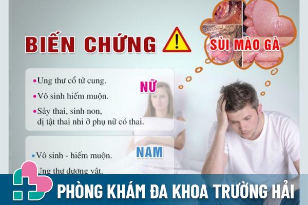 Biến chứng nguy hiểm của sùi mào gà gây ra