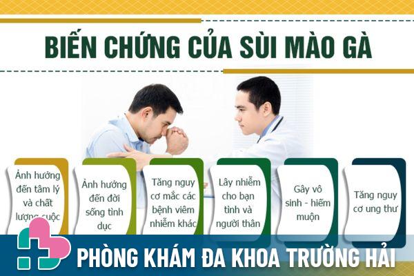 Sùi mào gà gây nhiều ảnh hưởng đối với sức khỏe