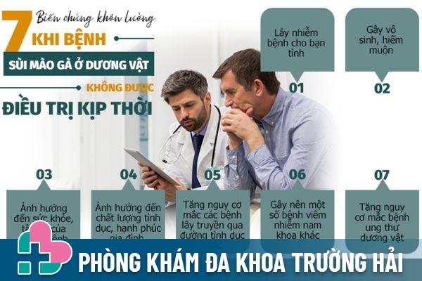 Biến chứng nguy hiểm của bệnh sùi mào gà ở dương vật