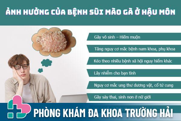 Biến chứng của bệnh sùi mào gà ở hậu môn