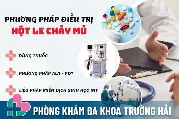 Phương pháp điều trị hột le chảy mủ hiệu quả