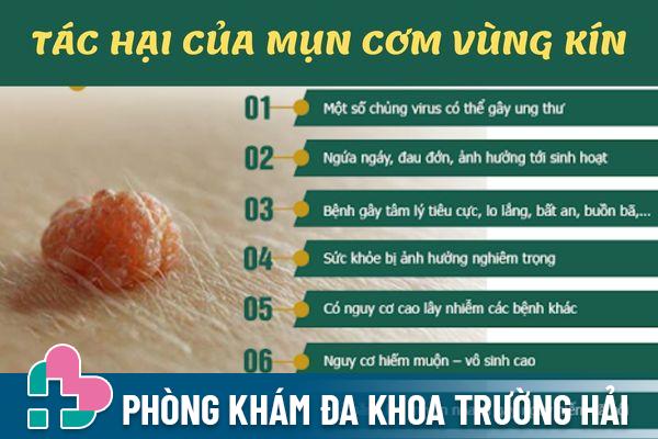 Mụn cơm vùng kín gây ra nhiều biến chứng nguy hiểm đến sức khỏe