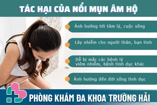 Nổi mụn vùng kín gây ra nhiều ảnh hưởng nghiêm trọng đến sức khỏe