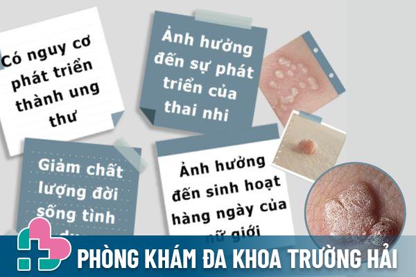 Mụn cóc vùng kín gây nhiều ảnh hưởng đến sức khỏe của người bệnh