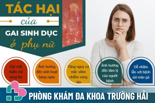 Gai sinh dục ở nữ gây nhiều ảnh hưởng đến sức khỏe