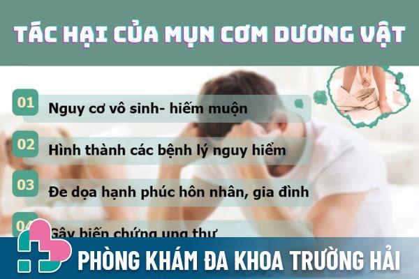 Mụn cơm dương vật không điều trị kịp thời có thể gây ra nhiều biến chứng nguy hiểm