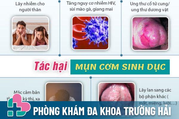 Mụn cơm sinh dục gây ra ảnh hưởng đối với sức khỏe