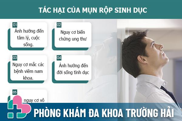 Tác hại nguy hiểm từ bệnh mụn rộp nam