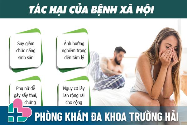 Tác hại nguy hiểm từ bệnh hoa liễu (bệnh xã hội)