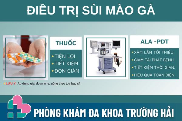 Phương pháp điều trị sùi mào gà phòng ngừa biến chứng tại Phòng Khám Trường Hải